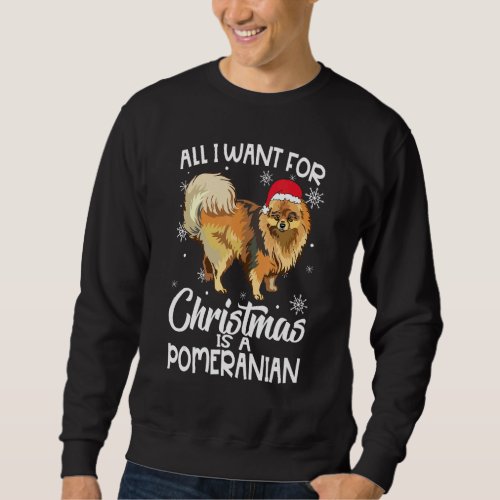 All I Want For Christmas Is A Pomeranian Dog Sweatshirt