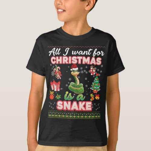 All I Want For Christmas Is A Snake Ugly Sweater F