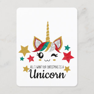 Luxury 77 Christmas Unicorn Card