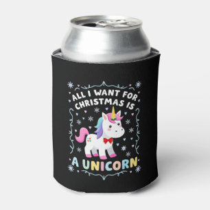 All I Want For Christmas Is A Unicorn Ugly Sweater Can Cooler