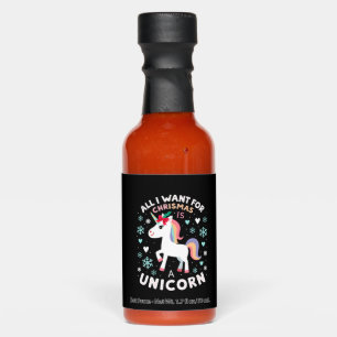 All I Want For Christmas Is A Unicorn Ugly Sweater Hot Sauces
