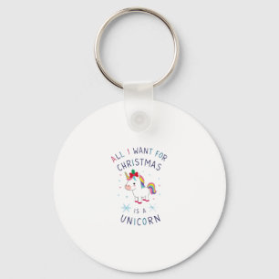 All I Want For Christmas Is A Unicorn Ugly Sweater Keychain