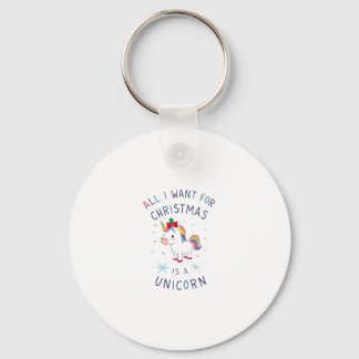 All I Want For Christmas Is A Unicorn Ugly Sweater Keychain