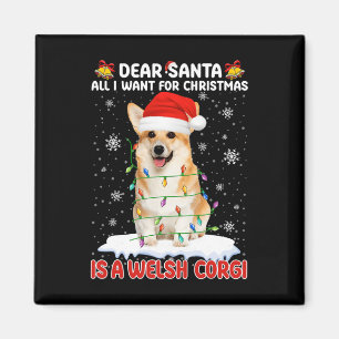 All I Want For Christmas Is A Welsh Corgi Santa Do Magnet