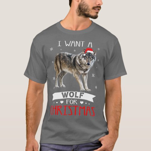 All I Want For Christmas Is a Wolf  Xmas Pajama Gi T_Shirt