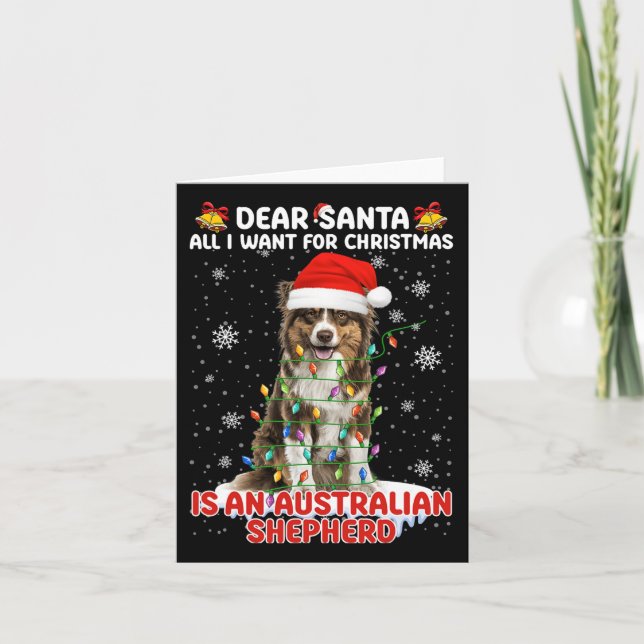 All I Want For Christmas Is Australian Shepherd Do Card (Front)