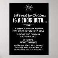All i want for Christmas is... choir poster