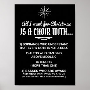 All i want for Christmas is... choir poster