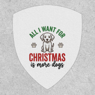 All I Want for Christmas Is More Dogs Vintage Desi Patch