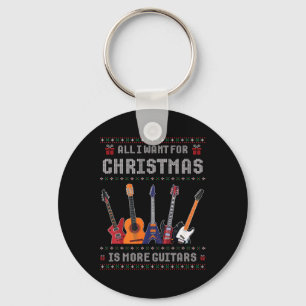 All I Want For Christmas Is More Guitars Music Ugl Keychain