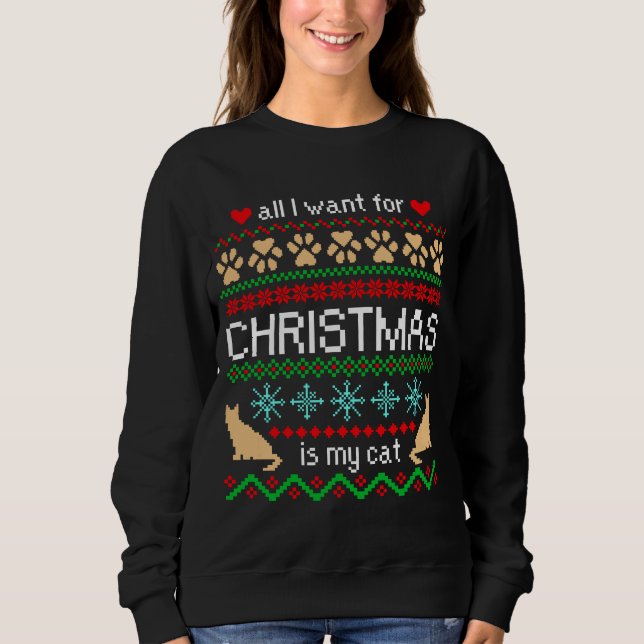 All I Want for Christmas is My Cat Ugly Sweater (Front)
