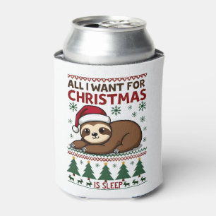 All I Want For Christmas Is Sleep - Funny Xmas Slo Can Cooler