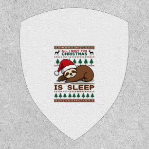 All I Want For Christmas Is Sleep - Funny Xmas Slo Patch