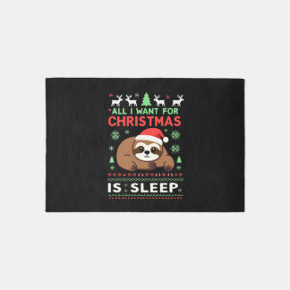 All I Want For Christmas Is Sleep - Funny Xmas Slo Rug