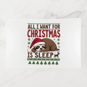 All I Want For Christmas Is Sleep - Funny Xmas Slo Trinket Tray
