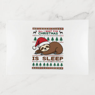All I Want For Christmas Is Sleep - Funny Xmas Slo Trinket Tray