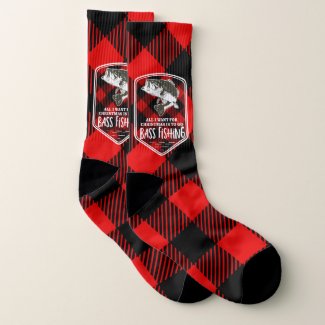 All I Want For Christmas is to Go Bass Fishing Socks