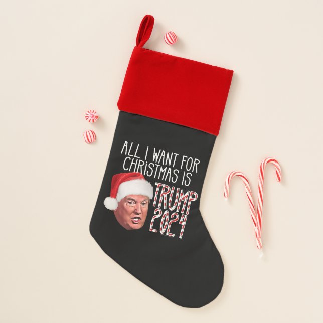 All I Want for Christmas is Trump 2024 Stocking (Front)