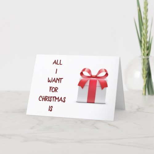 ALL I WANT FOR CHRISTMAS IS YOU HOLIDAY CARD