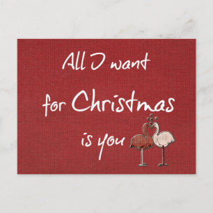 All I want for Christmas is You Holiday Postcard