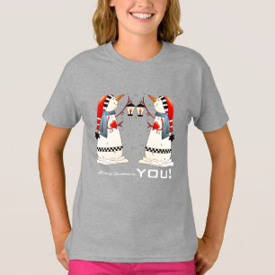 All I want for Christmas is You. Snowman Couple T-Shirt