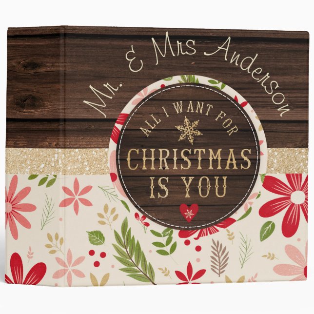 All I Want For Christmas Is You Wedding Binder (Front/Spine)