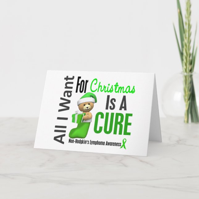 All I Want For Christmas Non-Hodgkin's Lymphoma Holiday Card (Front)