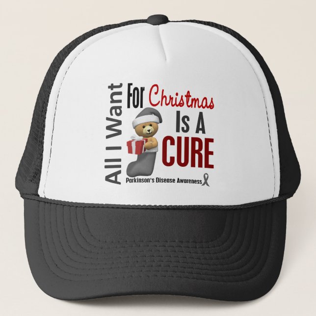 All I Want For Christmas Parkinson's Disease Trucker Hat (Front)