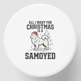 All I Want for Christmas Samoyed Dog Mini Candle Favors