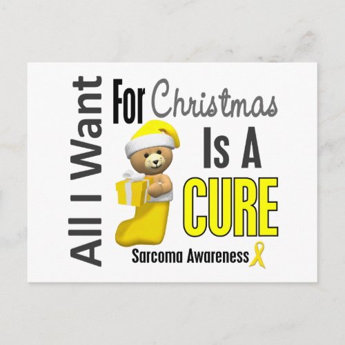 All I Want For Christmas Sarcoma Holiday Postcard