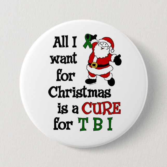 All I Want For Christmas...TBI Pinback Button (Front)
