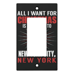 All I Want For Christmas Travel To New York City N Light Switch Cover