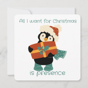 All I want for Christmas vintage penguin
