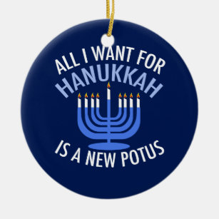 Happy Llamakkah Hanukkah Ornament Funny Holiday Ornament Funny Christmas Ornament