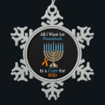 All I Want for Hanukkah...RSD Snowflake Pewter Chr Snowflake Pewter Christmas Ornament<br><div class="desc">ornament</div>