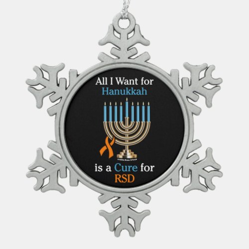 All I Want for HanukkahRSD Snowflake Pewter Chr Snowflake Pewter Christmas Ornament