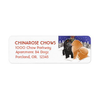 ALL I WANT FOR XMAS -CHOW Address Labels Customize