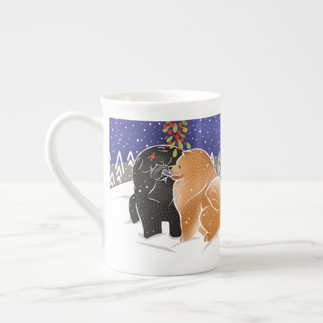 ALL I WANT FOR XMAS - Chow  Bone China mug (Left)