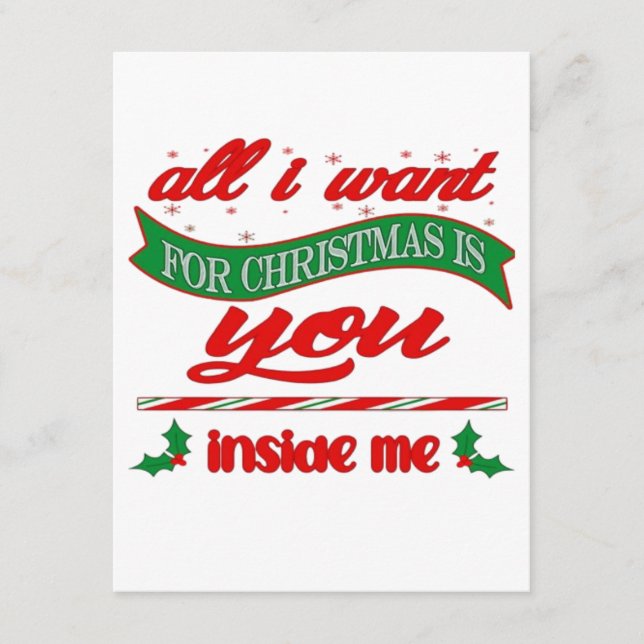 All i want for xmas is you  enclosure card (Front)