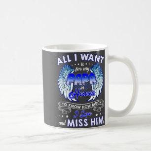 All I Want Is For My Papa In Heaven - Memorial Day Coffee Mug