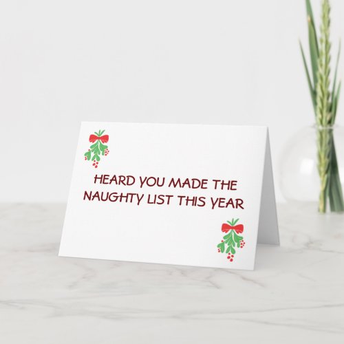 ALL I WANTED FROM SANTA_YOU ON THE NAUGHTY LIST HOLIDAY CARD