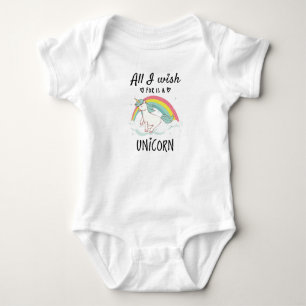 All I wish for is a Unicorn Baby Bodysuit