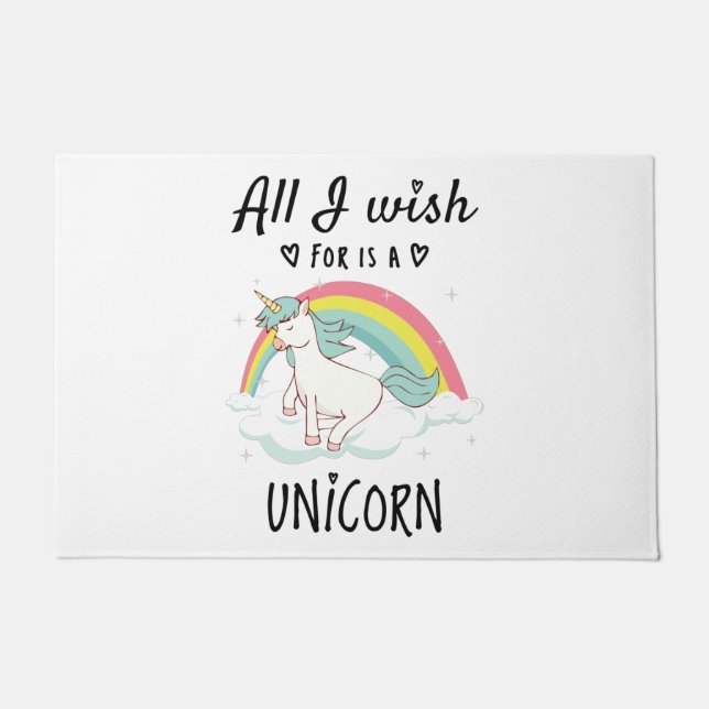 All I wish for is a Unicorn Doormat (Front)