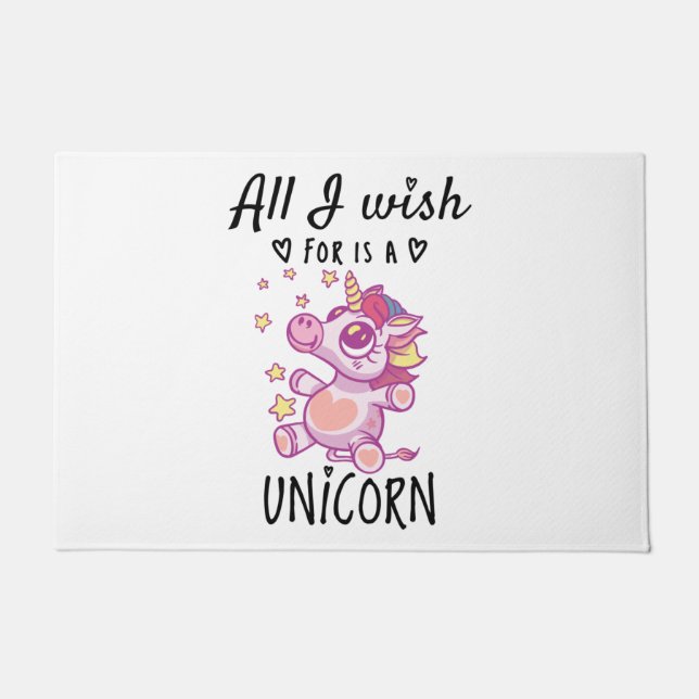 All I wish for is a Unicorn Doormat (Front)
