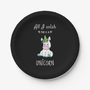 All I wish for is a Unicorn Paper Plates