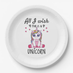 All I wish for is a Unicorn Paper Plates