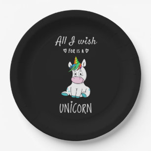 All I wish for is a Unicorn Paper Plates