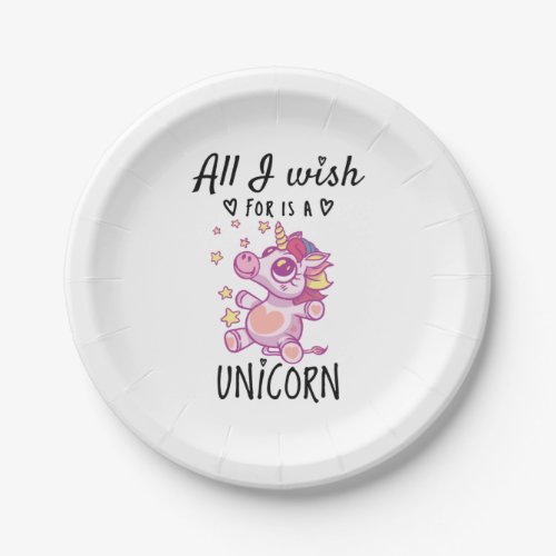 All I wish for is a Unicorn Paper Plates