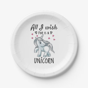 All I wish for is a Unicorn Paper Plates