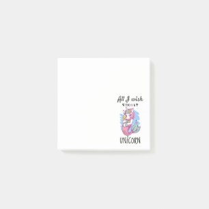 All I wish for is a Unicorn Post-it Notes